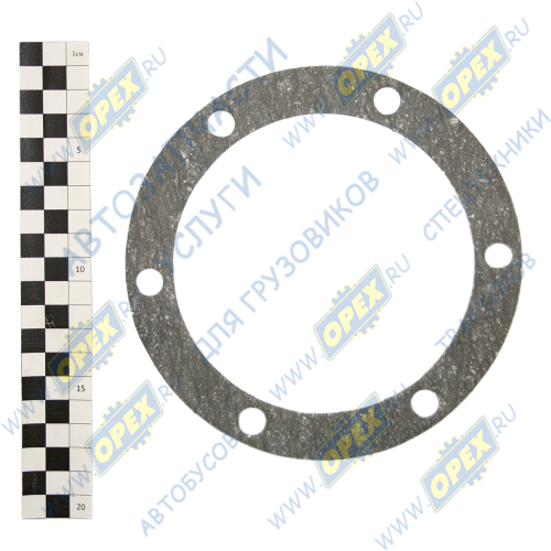 6422-2502168 (0.6) Прокладка стакана подшипников МАЗ вала заднего (ф127х167 6отв..ф11); (паронит 0,6) Techno Drive